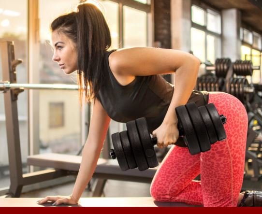 2 in 1 Dumbbell Kit 30KG Adjustable Weight Plates Fitness Bodybuilding