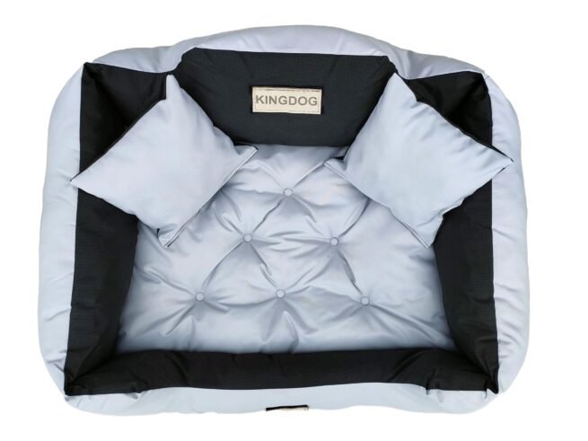 Dog Bed Playpen KINGDOG 145x115 cm Personalized Waterproof Light Gray
