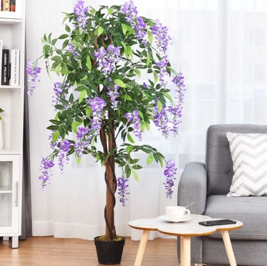 Artificial Plant 150cm Fake Wisteria Flower Indoor Outdoor