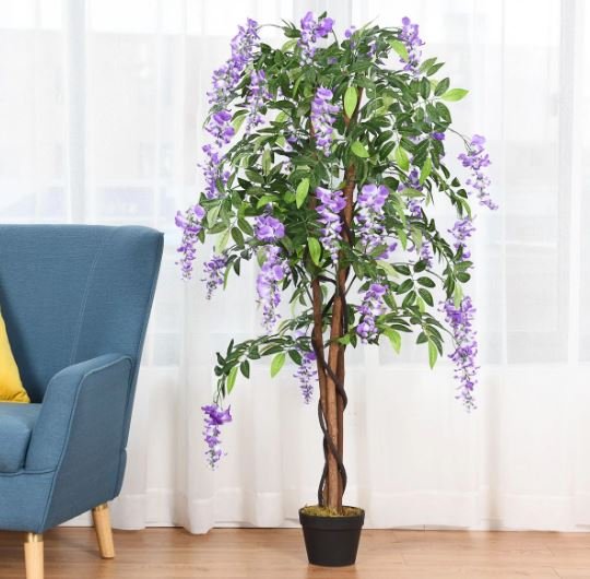 Artificial Plant 150cm Fake Wisteria Flower Indoor Outdoor