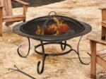 Outdoor Wood Burning Fire Pit Brazier with Lid