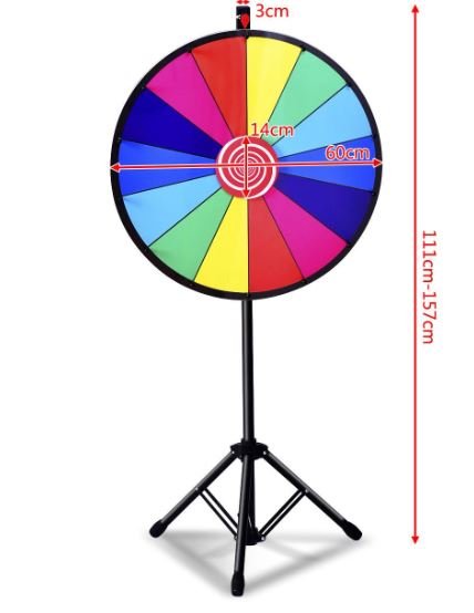 Wheel of Fortune Board Game with Tripod 60cm