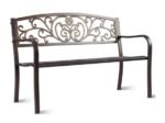 Metal Garden Bench with Pretty Openwork Pattern