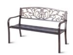 Metal Garden Bench with Pretty Openwork Pattern