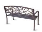 Metal Garden Bench with Pretty Openwork Pattern