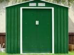 Metal Garden Shed Tool Storage 213x127x185 Green