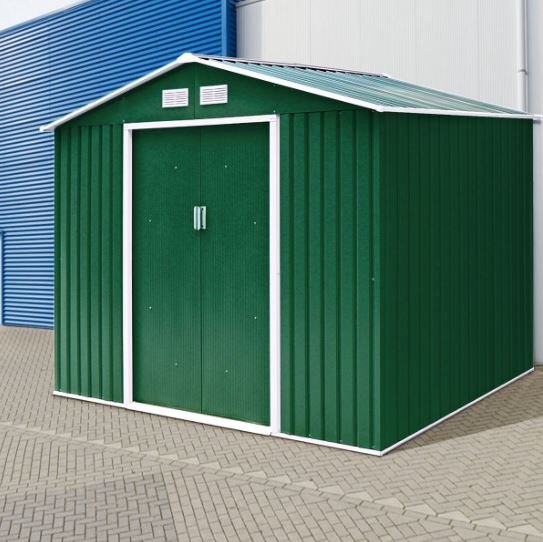 Metal Garden Shed Tool Storage 213x127x185 Green