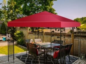 Gazebo Canopy 300cm x 300cm Sun Shade Cloth Wine Red