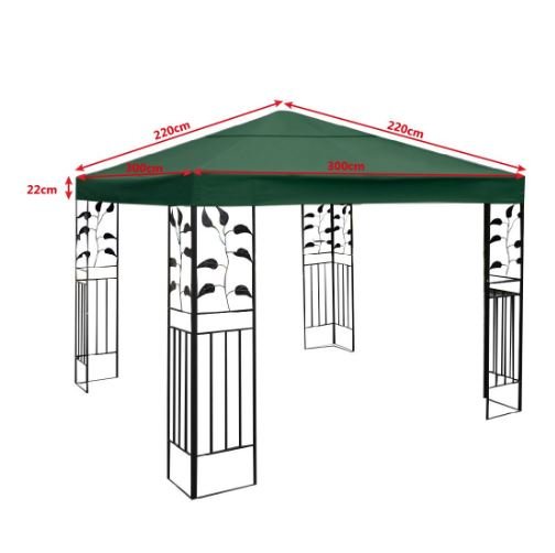 Gazebo Canopy 300cm x 300cm Sun Shade Cloth Green