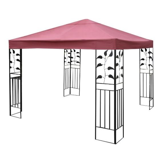 Gazebo Canopy 300cm x 300cm Sun Shade Cloth Wine Red
