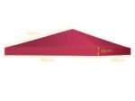 Gazebo Canopy 300cm x 300cm Sun Shade Cloth Wine Red