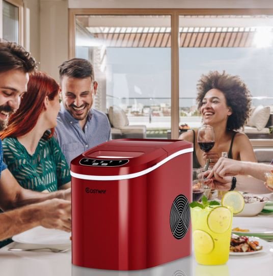 Ice Cube Maker Machine 2.2L Tank 12kg Ice/24h 2 Ice Sizes