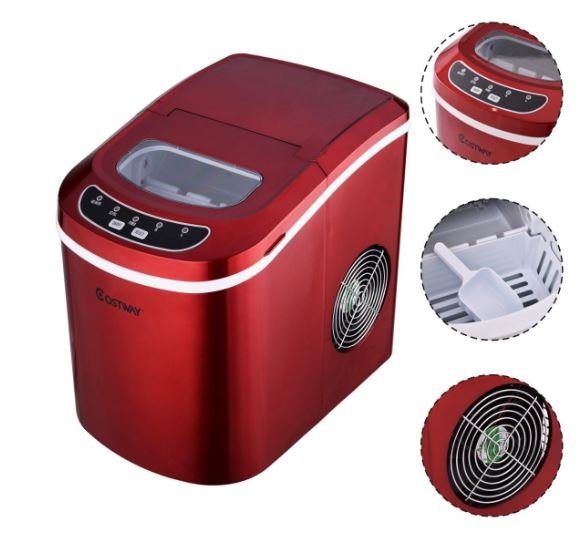 Ice Cube Maker Machine 2.2L Tank 12kg Ice/24h 2 Ice Sizes