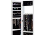Wall Mounted Hanging Jewelry Cabinet with Mirror