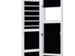 Wall Mounted Hanging Jewelry Cabinet with Mirror