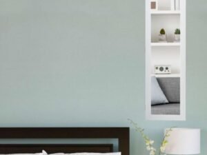 Wall Mounted Hanging Jewelry Cabinet with Mirror