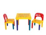 Children's Table and 2 Chairs Plastic Alphabet Printed