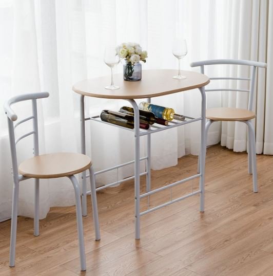 Kitchen Dining Table and 2 Chairs Set