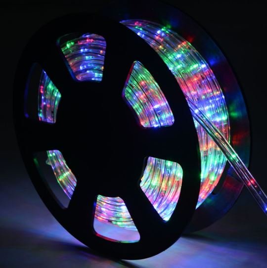 LED Light Tube 30m Lights Cord 1080 Multicolored Bulbs