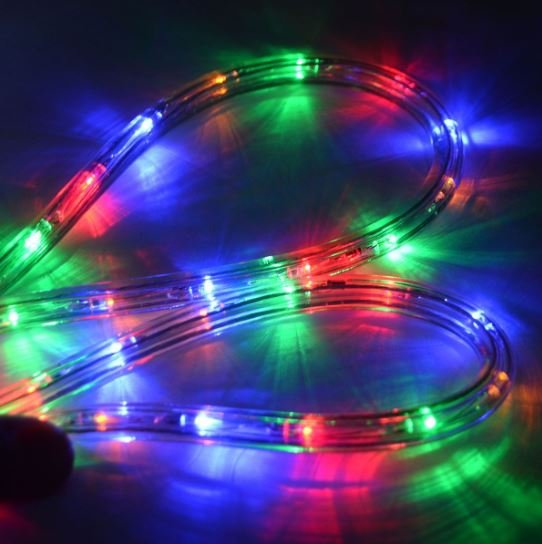 LED Light Tube 30m Lights Cord 1080 Multicolored Bulbs