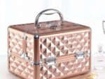 Makeup Cosmetic Case ABS 3 Tier with Mirror