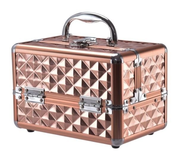 Makeup Cosmetic Case ABS 3 Tier with Mirror