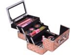 Makeup Cosmetic Case ABS 3 Tier with Mirror