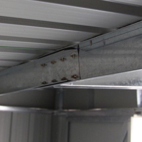 Metal Garden Shed Galvanized 213 x 130 x 173 cm Gray Sheds