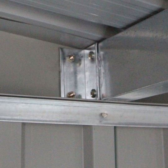 Metal Garden Shed Galvanized 213 x 130 x 173 cm Gray Sheds