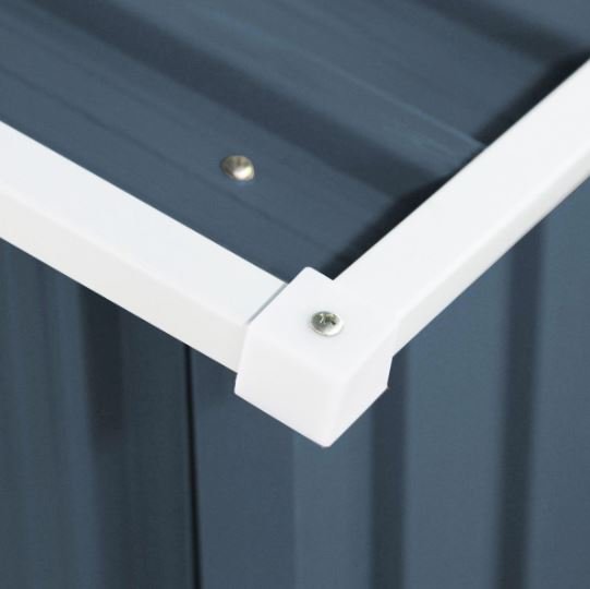 Metal Garden Shed Galvanized 213 x 130 x 173 cm Gray Sheds