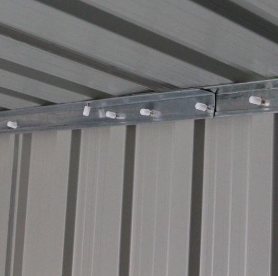 Metal Garden Shed Galvanized 213 x 130 x 173 cm Gray Sheds