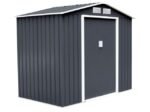 Metal Garden Shed Galvanized 277 x 191 x 192 cm Gray Sheds