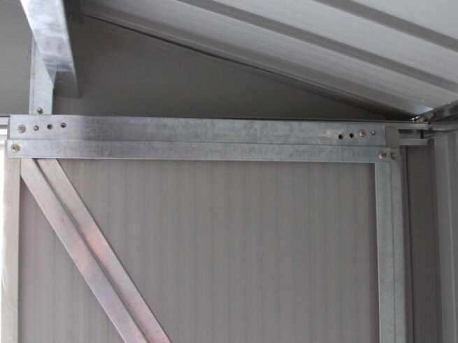 Metal Garden Shed Galvanized 277 x 191 x 192 cm Gray Sheds