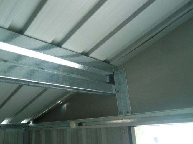 Metal Garden Shed Galvanized 277 x 191 x 192 cm Gray Sheds