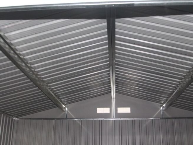 Metal Garden Shed Galvanized 277 x 191 x 192 cm Gray Sheds