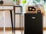 Black Mini Fridge 46L Silent Integrated Table Top