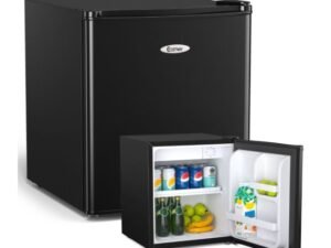 Black Mini Fridge 46L Silent Integrated Table Top