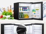 Black Mini Fridge 46L Silent Integrated Table Top