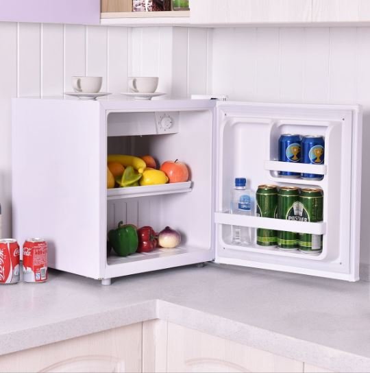 White Mini Fridge 46L Silent Integrated Table Top