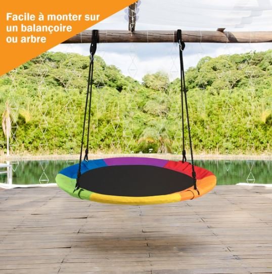 Round Bird Nest Swing for Garden Outdoor Multicolor Swings