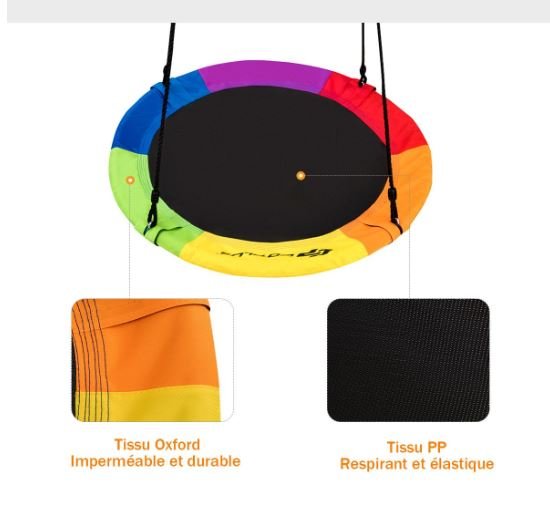 Round Bird Nest Swing for Garden Outdoor Multicolor Swings