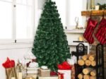 Artificial Christmas Tree 210cm LED Lights Multicolor