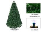 Artificial Christmas Tree 210cm LED Lights Multicolor