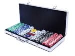 Poker Case with 500 Chips Aluminum with Lock 2 to 4 Players
