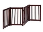Pileable Dog Door Gate Pine Wood Puppy Safety Barrier