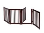 Pileable Dog Door Gate Pine Wood Puppy Safety Barrier