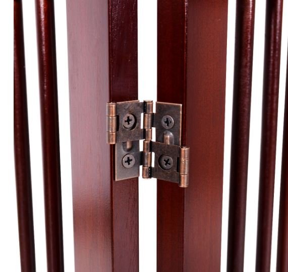 Pileable Dog Door Gate Pine Wood Puppy Safety Barrier