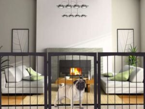 Collapsible Pet Safety Gate Dog Barrier