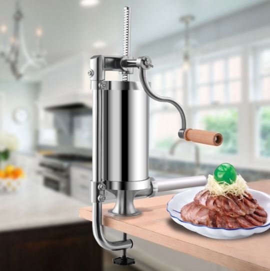 GOPLUS Sausage Stuffer Stainless Steel 1.5L 4 Tubes