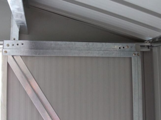 Metal Garden Shed Galvanized Sheet Metal 213 x 127 x 185 cm Gray